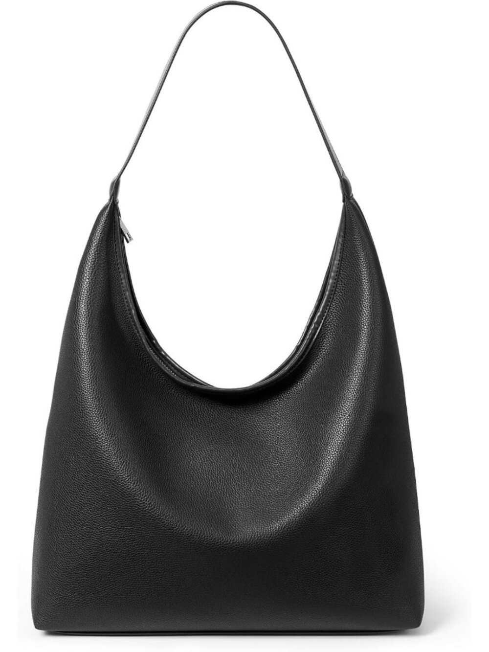 Stylish Large Hobo Bag for Women, Soft Vegan Leather Shoulder Tote with Zipper